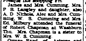 Robert Chapman funeralFound in Page 3 of Fort Fairfiled Review published inFort Fairfield Maine Wednesday, Jul 29th , 1936